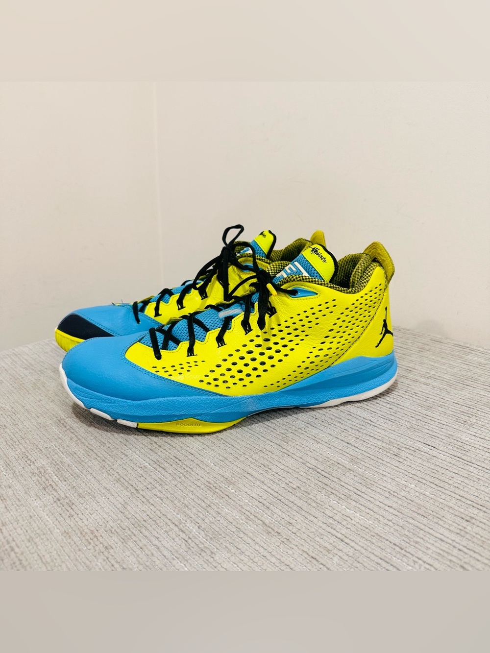 Nike Air Jordan CP3.VII Venom Green Black Powder Blue 616805-306 Men's Sz 14